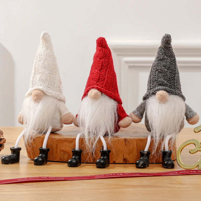 Tomte Gnome Ornament Little Figurine Faceless Doll Swedish Tomte Gnome Dolls Holiday Dwarf Decoration For Home Office