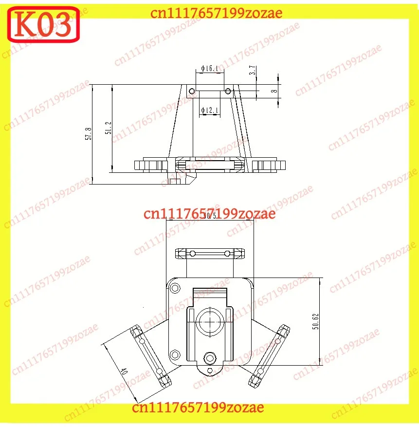 k03 3D Printer Effector Kit for Kossel Delta, V6 Hotend Auto Leveler, Full Set 1.75/3mm M3, Reprap Upgrade Parts