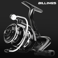 BILLINGS Spinning Fishing Reel AC1000-7000 Fishing Reel Max Drag 10KG with Metal Spool Fold Rocker Left/Rght Interchangeable