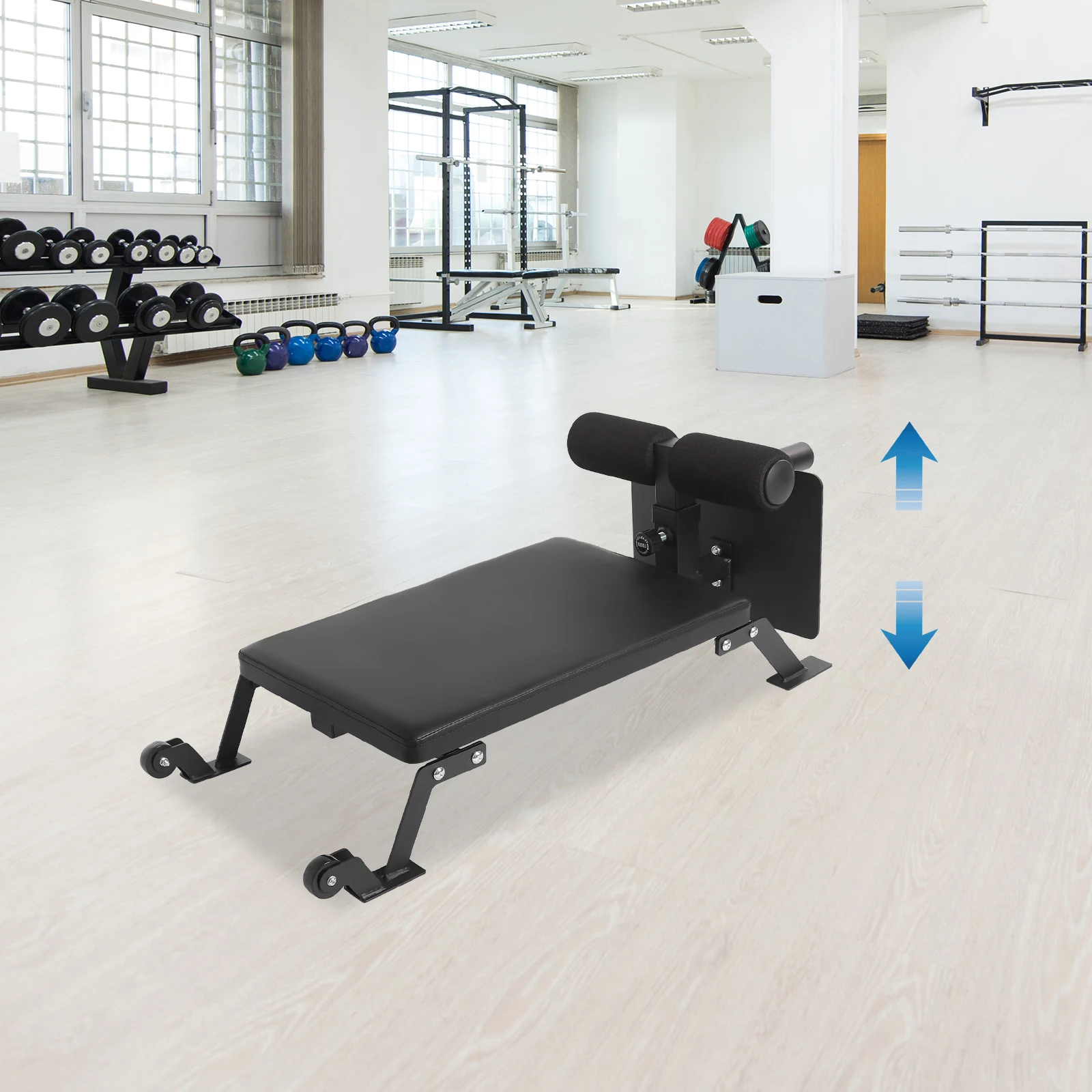 Banc d'exercices pour les jambes, banc de musculation pour les ischio-jambiers pour l'entraînement des muscles du bas du corps, équipement de gym à domicile avec structure en acier pour l'entraînement de la force, banc de flexion des jambes pour l'entraînement de fitness à domicile.