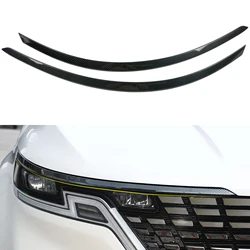 LHD! RHD! For Kia Carnival KA4 2021 2022 2023 Car Accessories ABS Plastic Front Head Light Eyebrow Cover Trim 2pcs