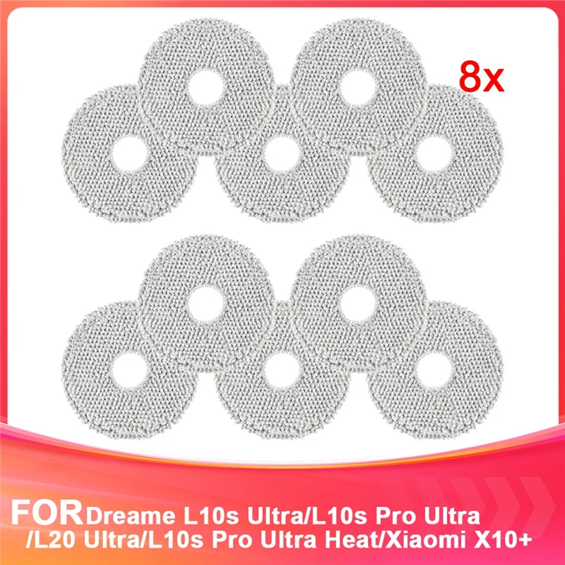 M17K-حزمة مكونة من 10 ممسحة لـ Dreame L10s Ultra/L10s Pro Ultra/L20 Ultra/L10s Pro Ultra Heat/Xiaomi X10+ مكنسة كهربائية، قابلة للغسل
