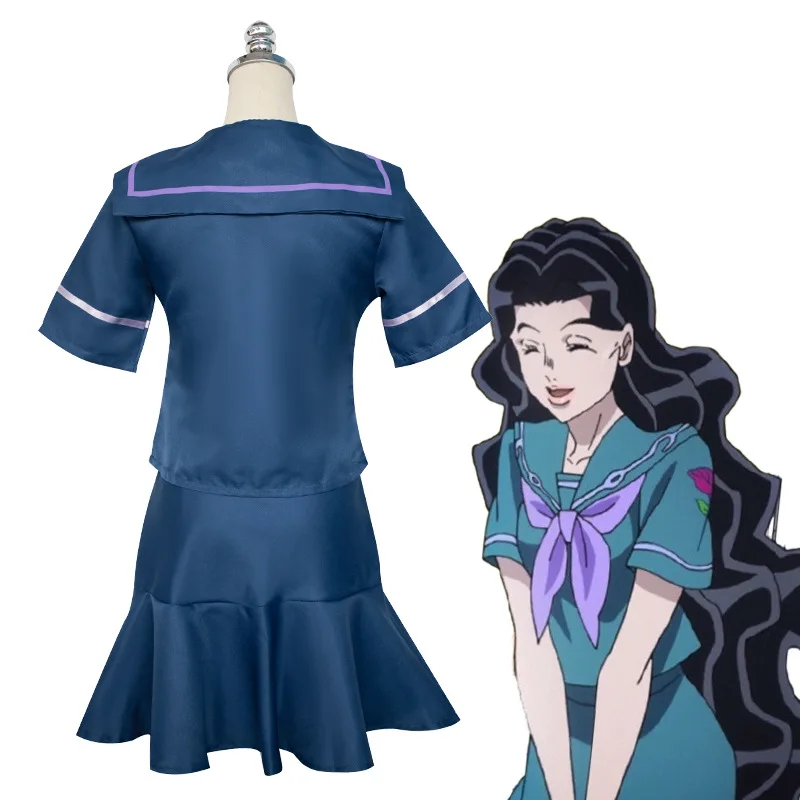 Women Anime JoJo's Bizarre Adventure JK Uniform Yamagishi Yukako Cosplay Costumes Clothes Skirt Shirt Accessories