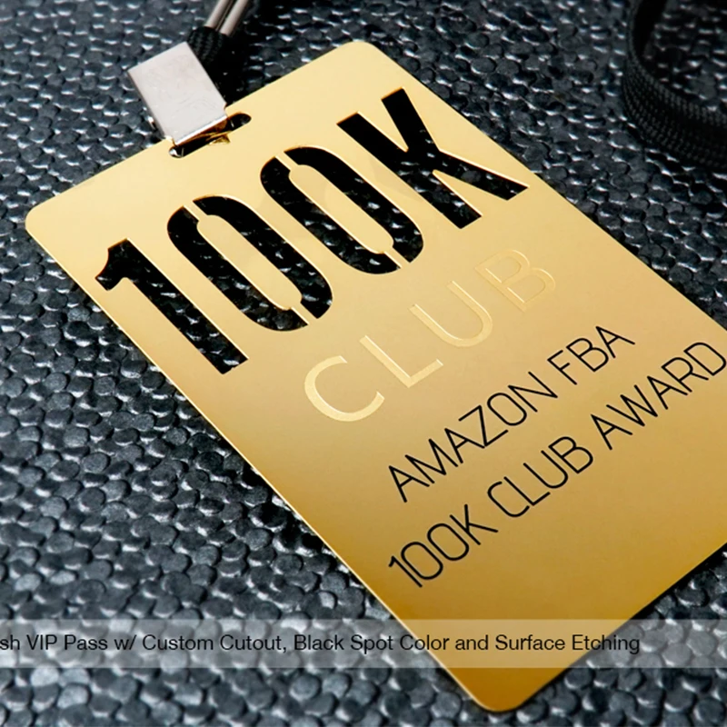 Stainless steel name tag ticket admission ticket metal business card metal card customization