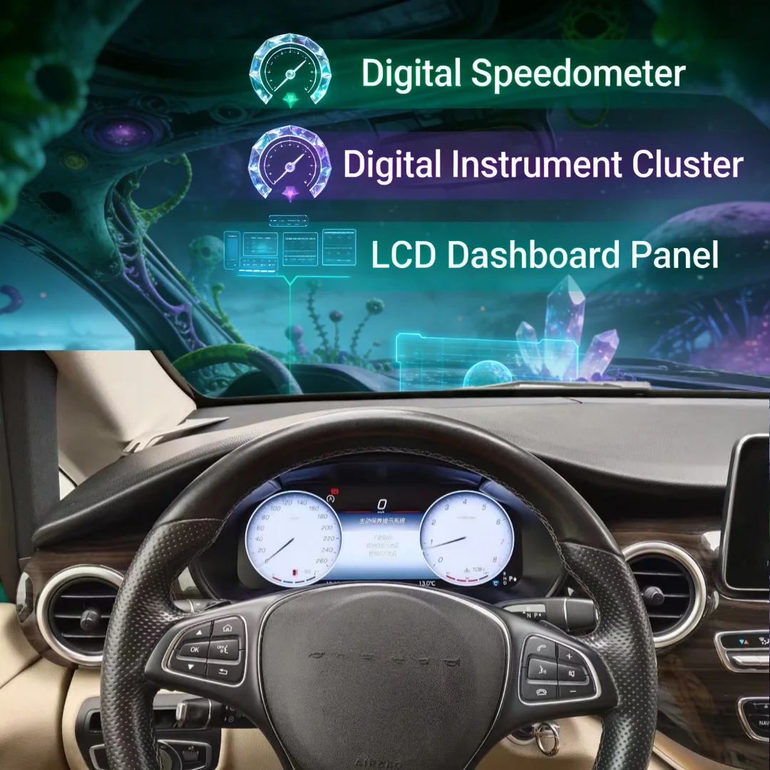 

12,3-дюймовый ЖК-экран приборной панели, спидометр для Mercedes Benz V-Class V260 2016-2023, обновленная интеллектуальная система Linux.