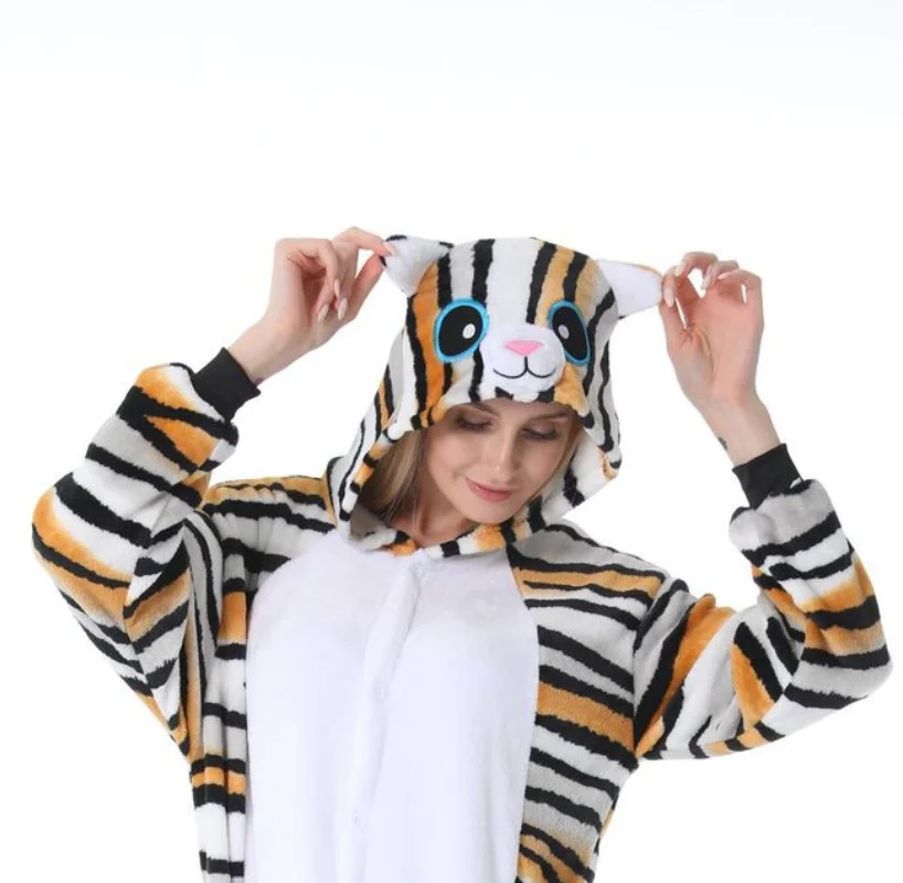 Animal Cartoon Jumpsuit Adult Children One-Piece Pajamas Full Body Sleepwear Baggy Loose Fitting Casual Chic Style