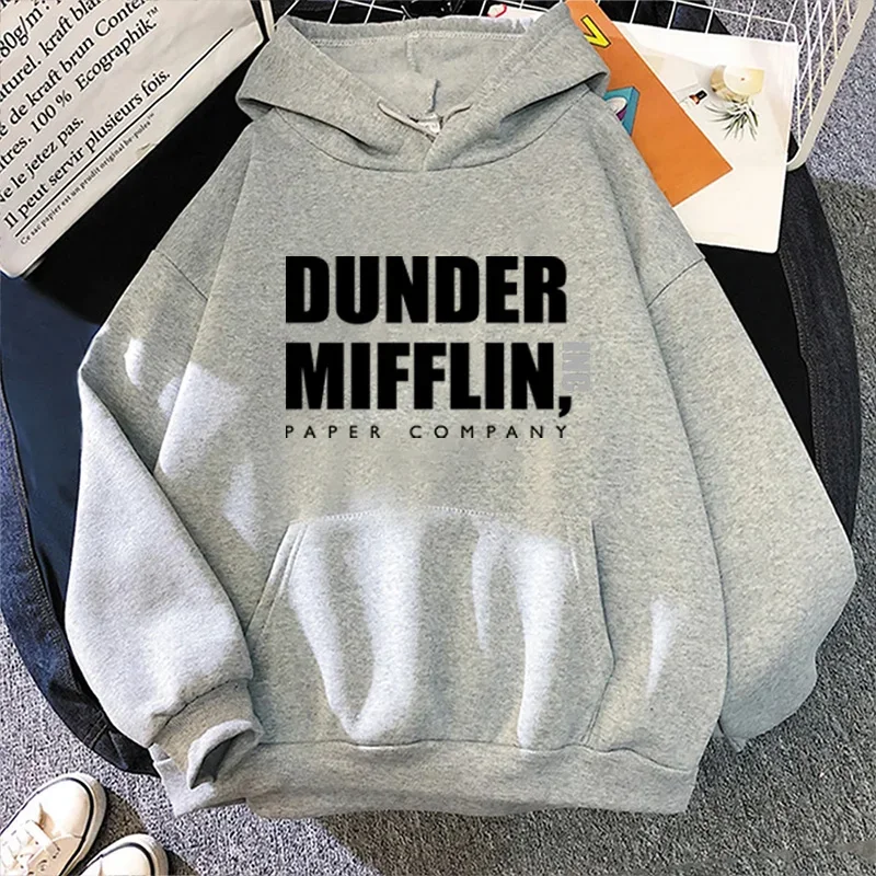 The Office Dunder Mufflin INC Printed Fall Winter Hoodie Sweatshirt Men Women Hoodie Casual Fashion Pullover Hooded Sweater