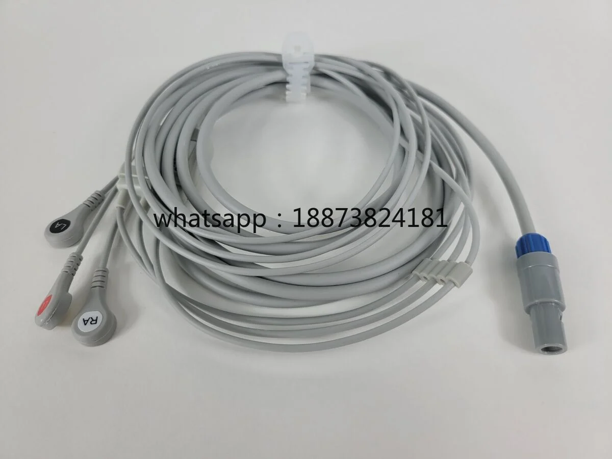 GE Vivid One-Piece 3-Lead Cable Grabber AHA Cable fast shipping