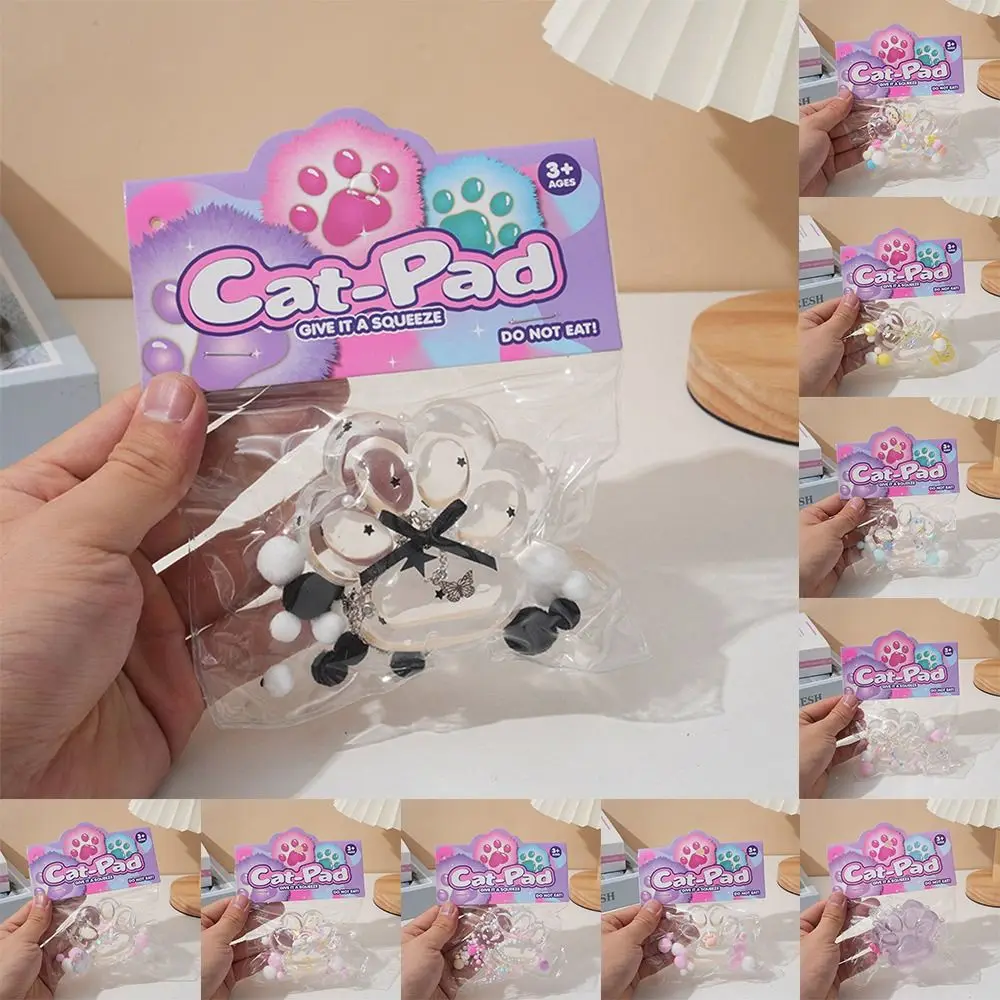 New Cartoon Squeeze Cat Paw Toys Slow Rising Hand Relax Gifts Squeeze Toy Sticky Amethyst Cat Paw