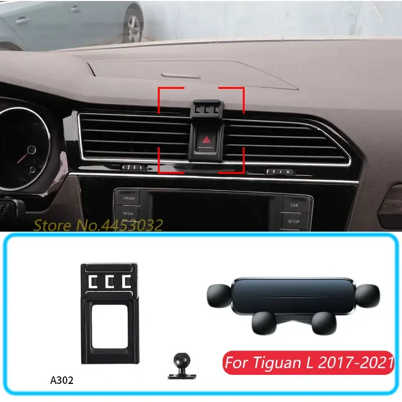 

Car Phone Holder For Volkswagen Tiguan 2017-2022 Gravity Stand Mount Support Horizontal GPS Mobile Bracket Accessories With Base