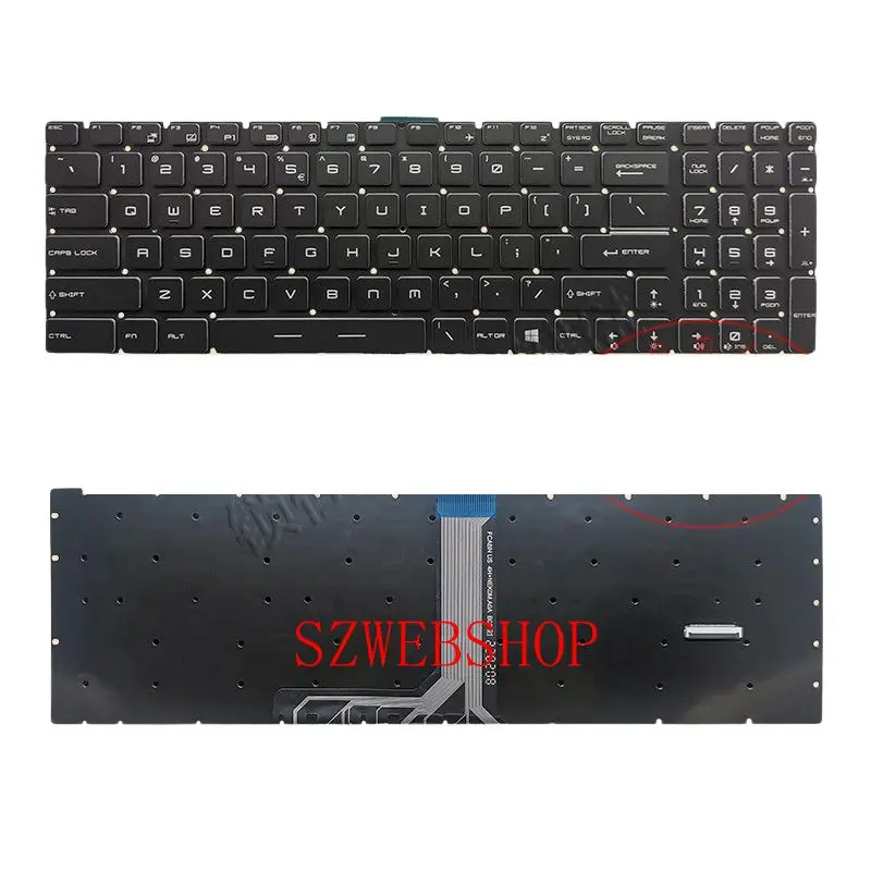 

New Laptop US Keyboard For MSI MS - 17E1 17E2 17E3 17E4 17E5 17E7 17E8 17E9 RGB Backlit