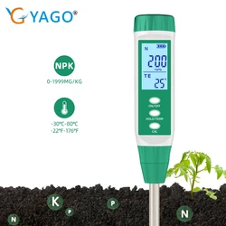 Digital Soil NPK Meter Quick-acting Nitrogen/Phosphorus/Potassium Nutrient Analyzer Fertility Tester for Gardening Agriculture