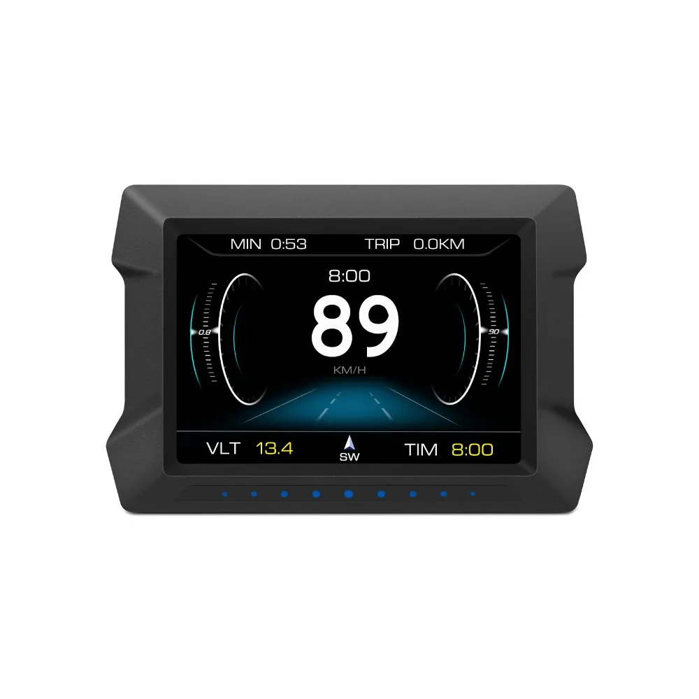 P22 أحدث شاشة عرض علوية عداد المسافات الرقمي إنذار الأمن درجة حرارة الماء والزيت RPM Obd2 + GPS + مقياس المنحدر سيارة HUD مقياس ذكي
