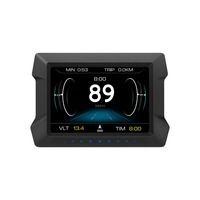 P22 Newest Head up Display Digital Odometer Security Alarm Water&Oil Temp RPM OBD2+GPS+Slope Meter Car HUD Smart Gauge