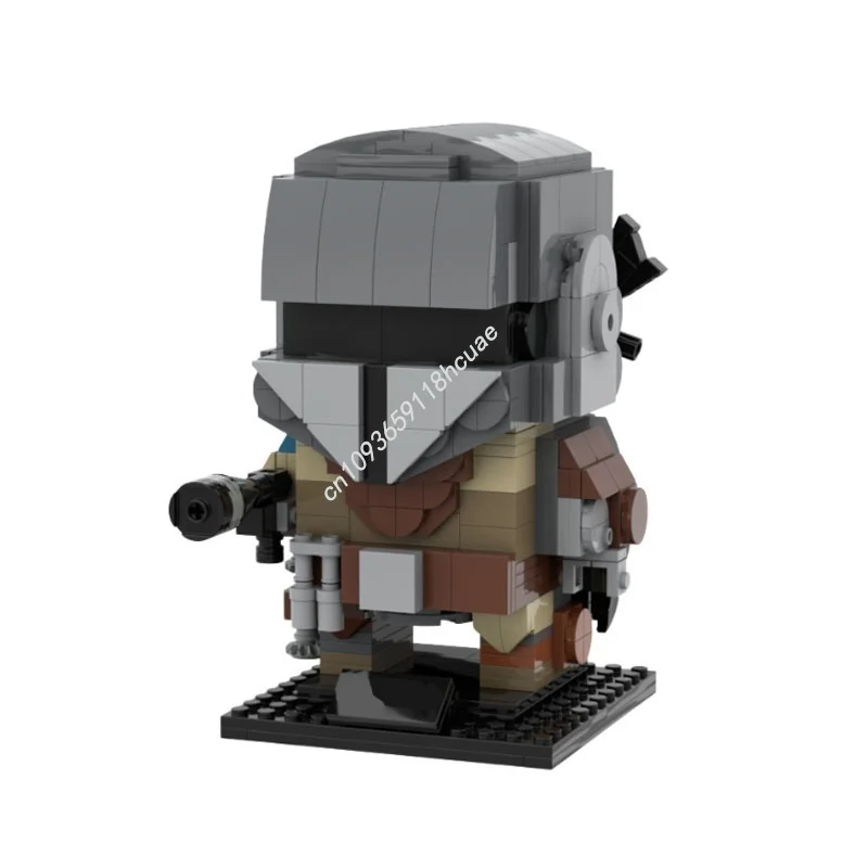 

620 шт. MOC мандалорец UPSCALED Brickheadz модель строительные блоки строительный рождественский подарок сборка DIY детские игрушки на день рождения
