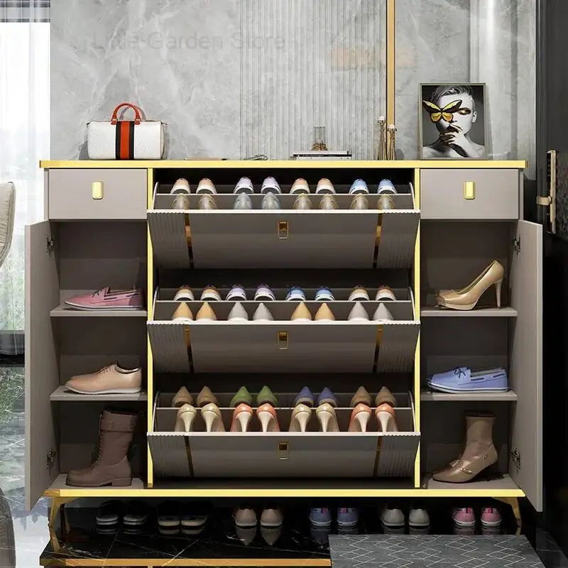 

Living Room Shoe Cabinets Luxury Modern Design Storage Narrow Hall Shoe Rack Hallway Minimalist Szafki Na Buty Home Furniture