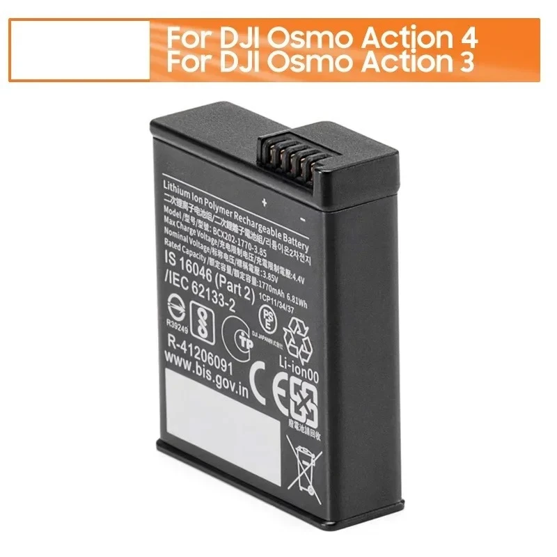 Batería de repuesto nueva de 1770mAh para DJI Osmo 360 Osmo Action 4 Action 3 Action 5 Pro resistente al frío resistente al calor de larga duración