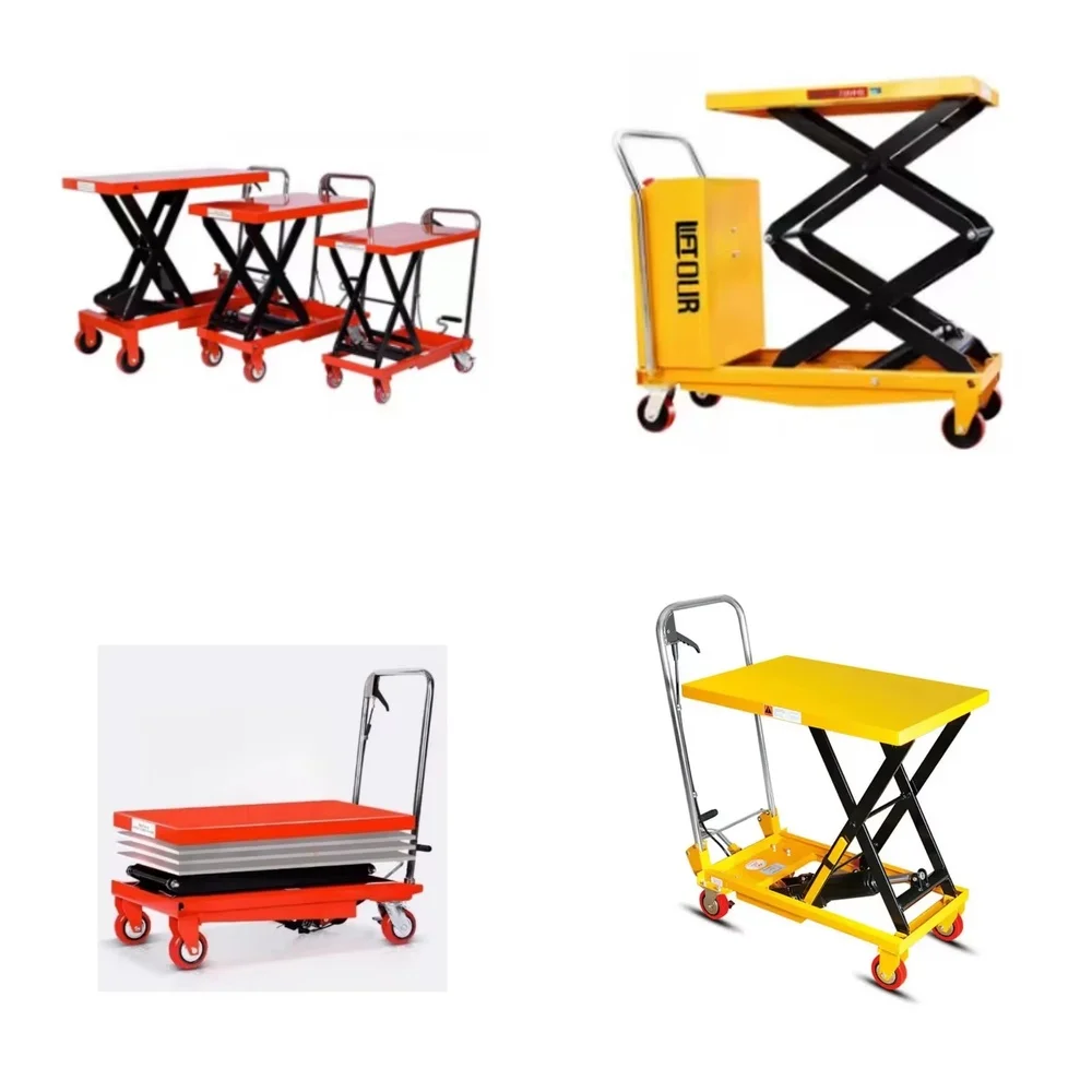 

Ручная гидравлическая подъемная платформа-тележка для мобильного подъемника, для складских погрузочных доков, оборудование для перемещения тяжелых грузов