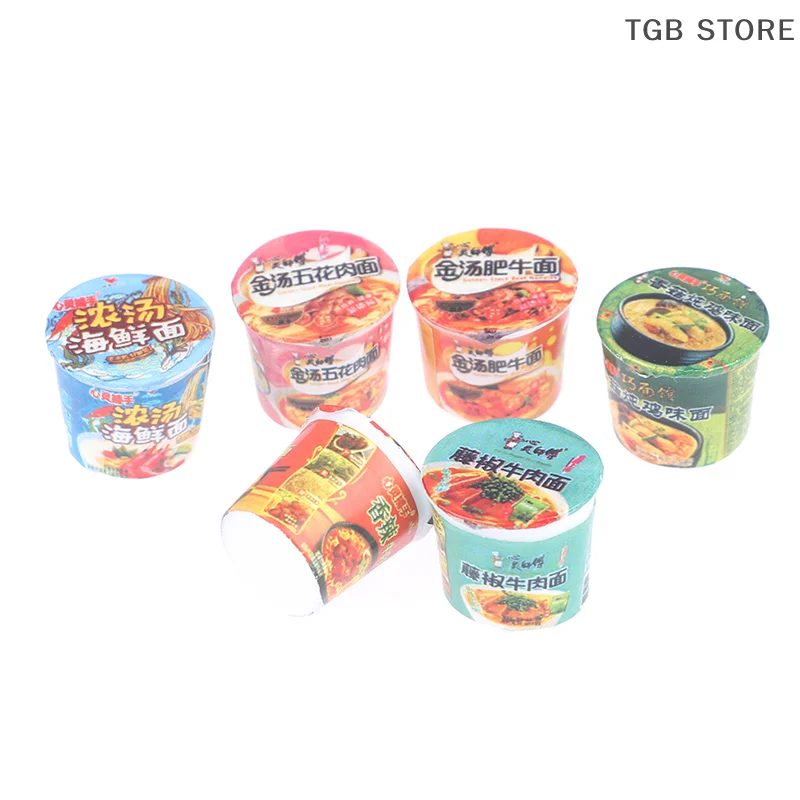 5 قطعة عشوائية 1/12 دمية مصغرة الراتنج المعكرونة الفورية دمية المطبخ التظاهر لعبة الغذاء #3