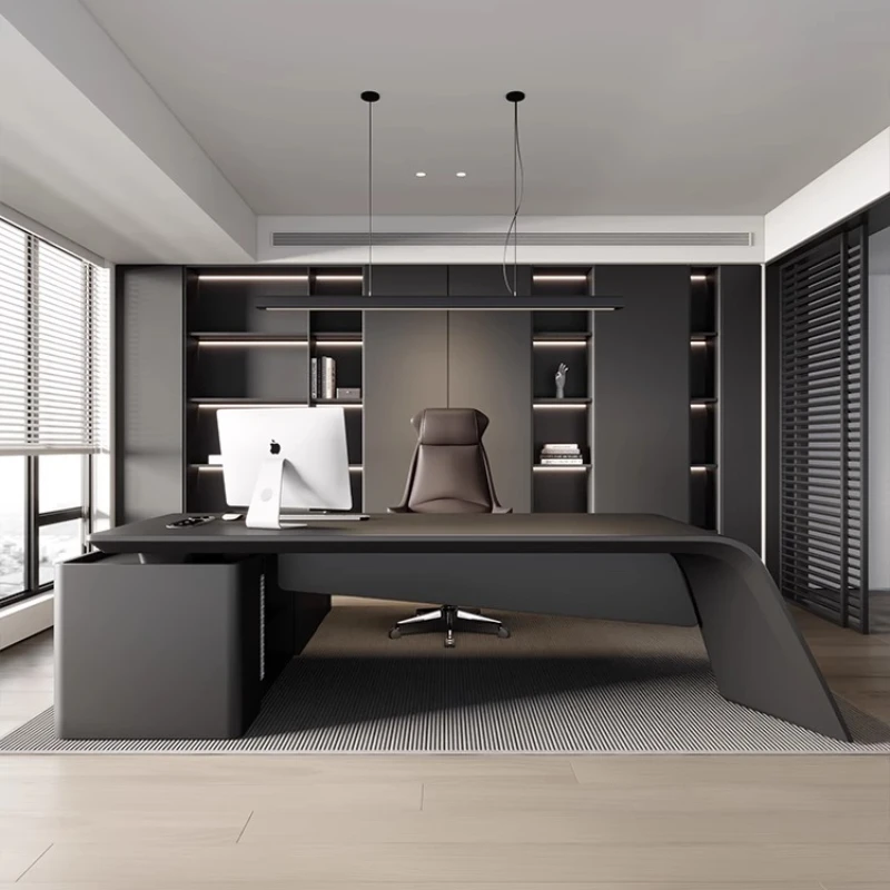 منظمات الأعمال السوداء مكتب مكتب فاخر منظم الكمبيوتر مكتب العمل غرفة نوم طويلة عرض أثاث تافولو العصري