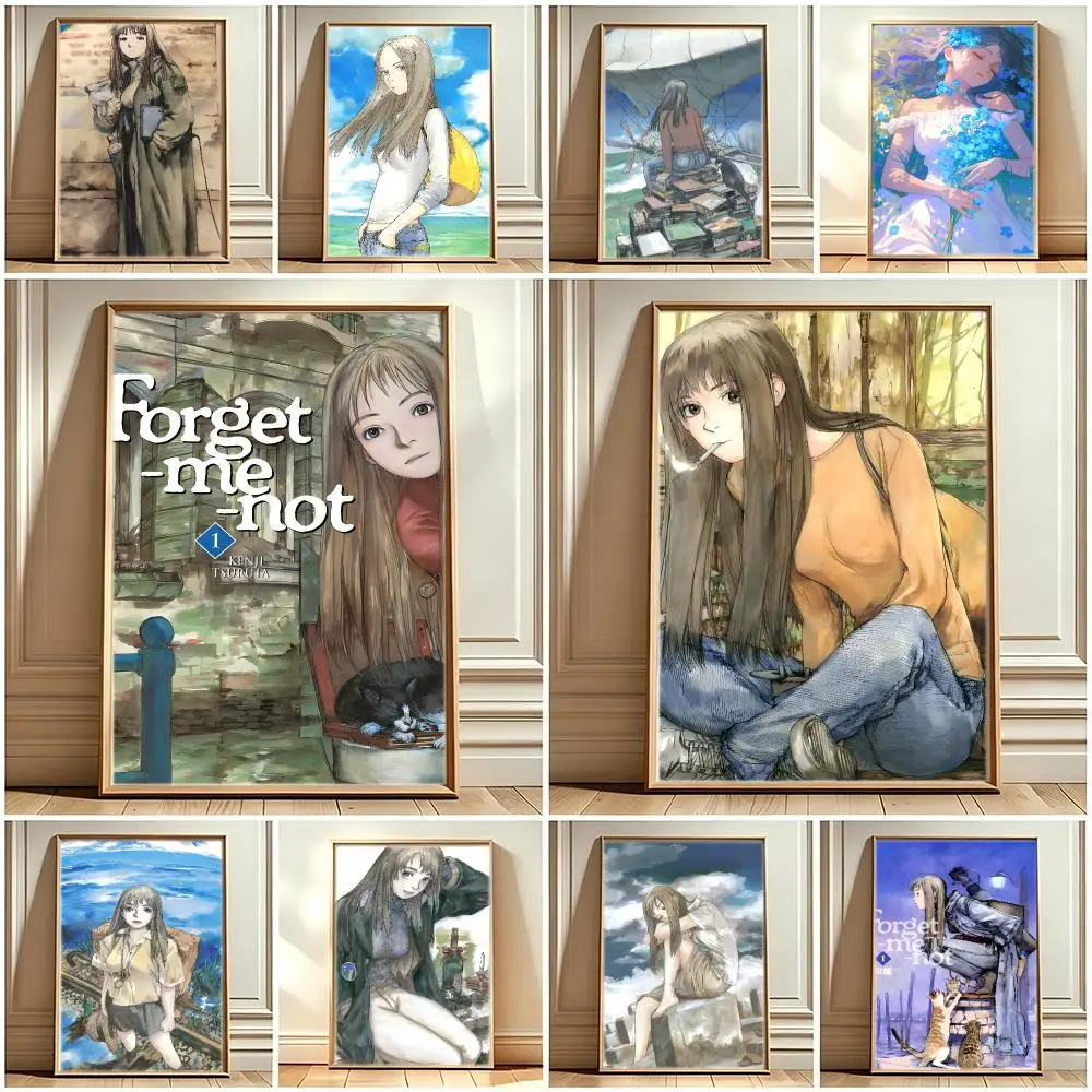 Japanese Manga F-Forget me not Poster Print Painting Home Decor for Bedroom Living Room Hallway