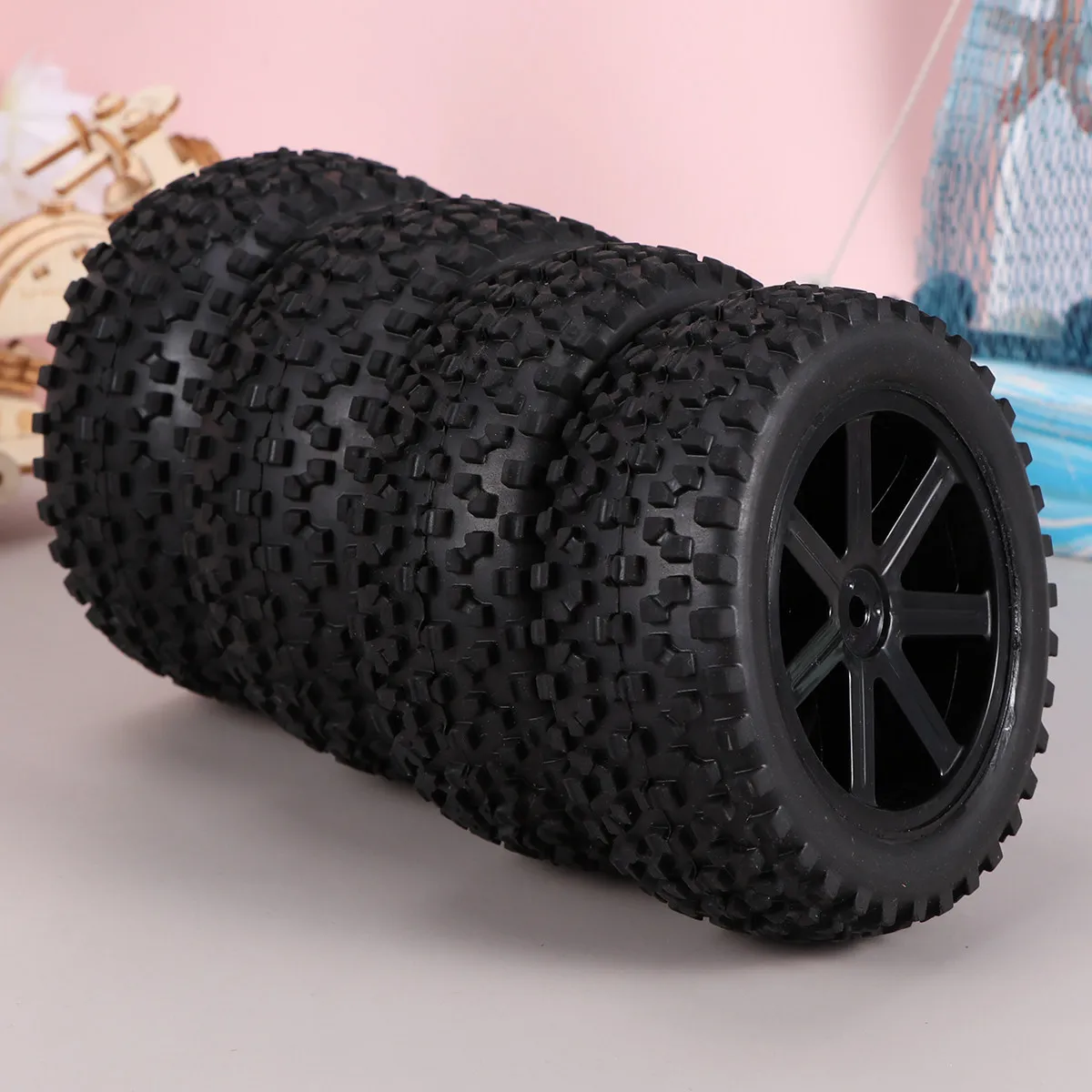 

4 шт. маленьких пластиковых колес для внедорожников, аксессуары для поделок, прочные запасные части, пластиковые колеса для игрушечных машинок