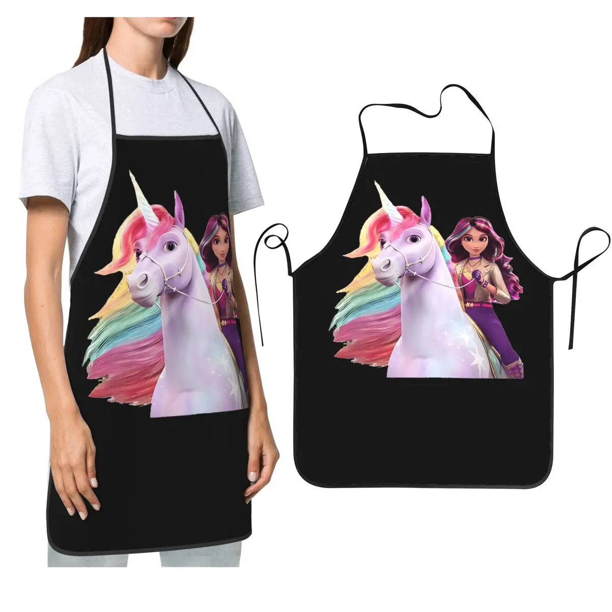 

Фартук Unicorn Academy Sophia Wildstar, фартук для шеф-повара, приготовления пищи, выпечки, водонепроницаемый нагрудник, кухонный сарафан для чистки