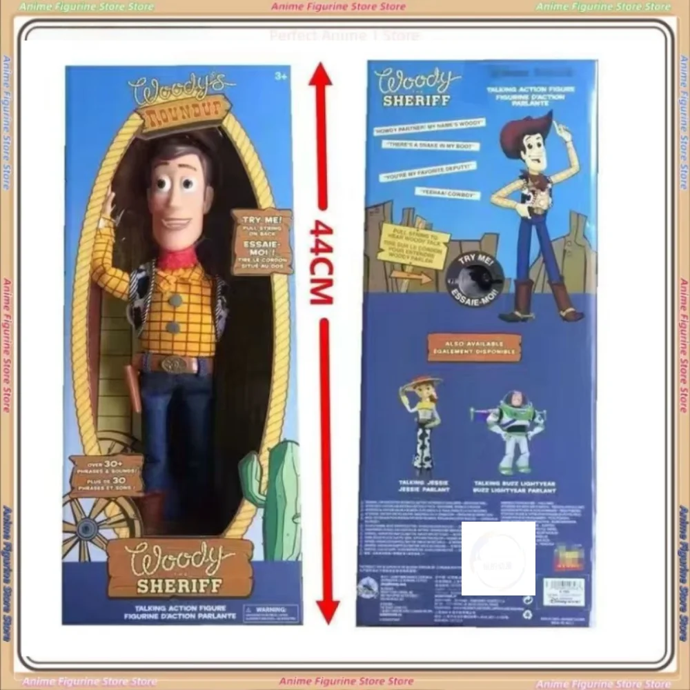 

Story 3 4 Talking Woody Jessie Buzz Action Figures Real Cloth Body Doll Model Toys Voice Doll Collection Desk Ornament