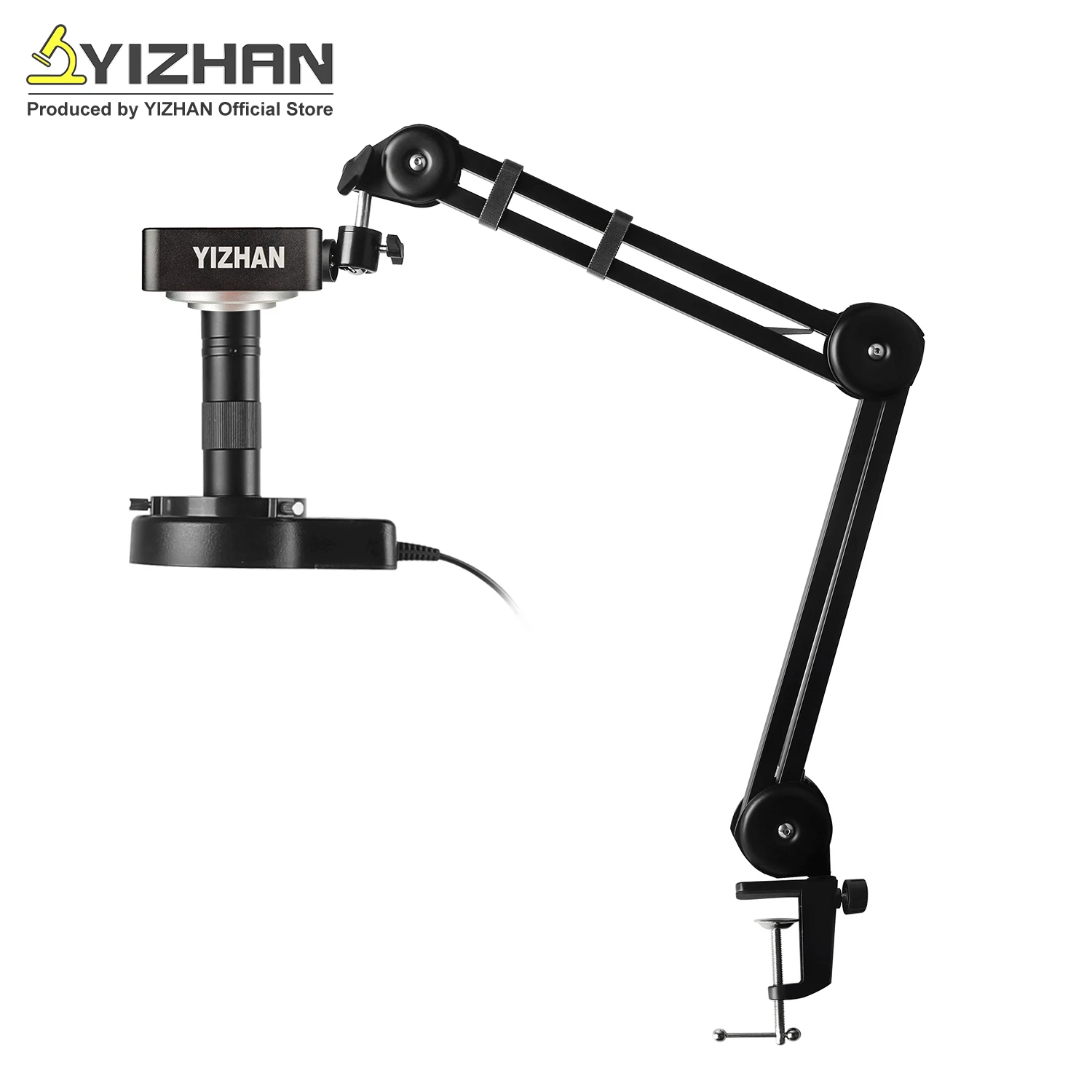 YIZHAN 60MP Full 4K Electronic Digital Microscope HDMI USB VGA Remote Control 150x Soldering Microscope For Phones With Support