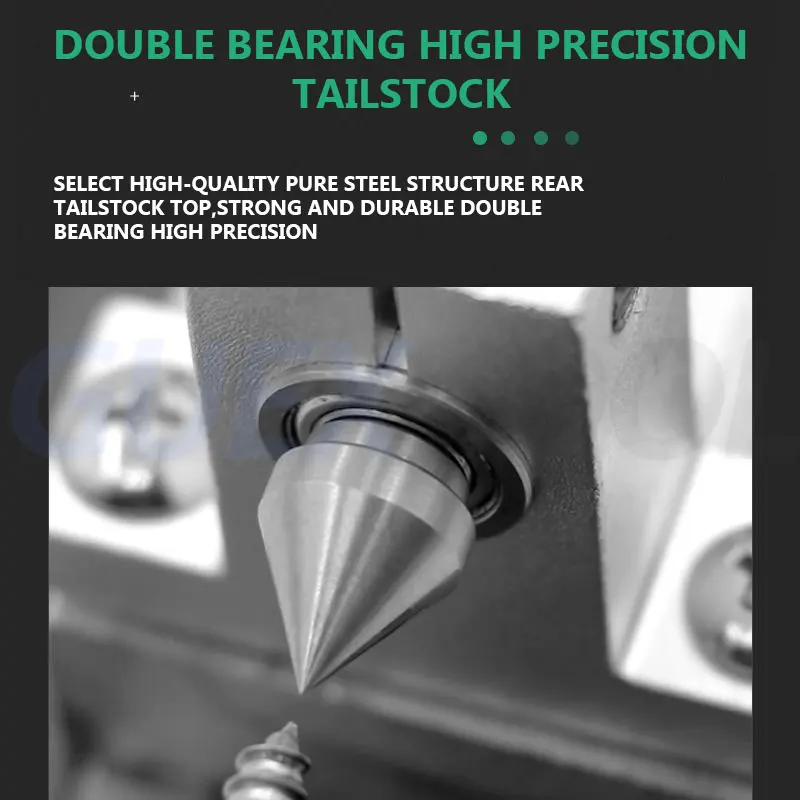 Double Bearing High-precision Woodworking Lathe Miniature Buddha Bead Lathe Wood Turning Carving And Polishing Electric Tools