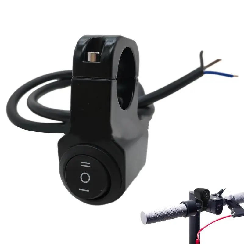 

Motorcycle Handlebar Switch 220W Handlebar Toggle Switch 12-60V Input Voltage Aluminum Alloy Third Gear Handlebar On/Off Switch