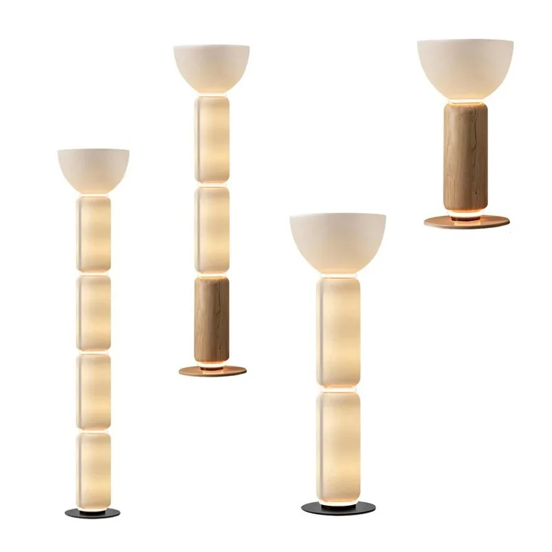 

American-style LED glass floor lamp for indoor lighting, suitable for home decorative lighting in living rooms