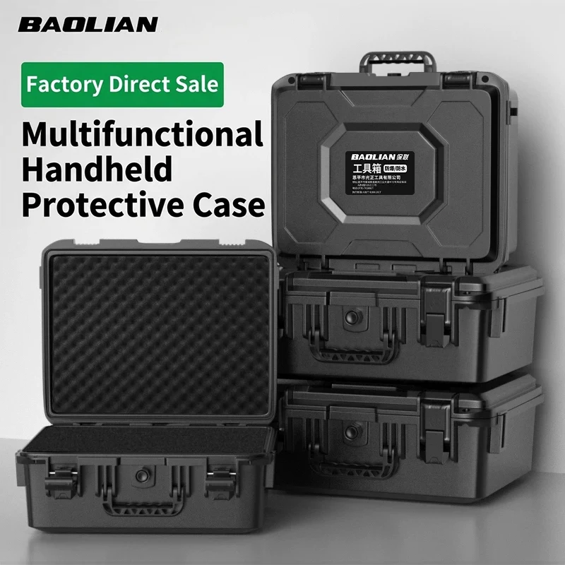 Baolian Waterproof Portable Protective Box Precision Instruments Outdoor Equipment Safety Storage Toolbox Drop-Resistant Case
