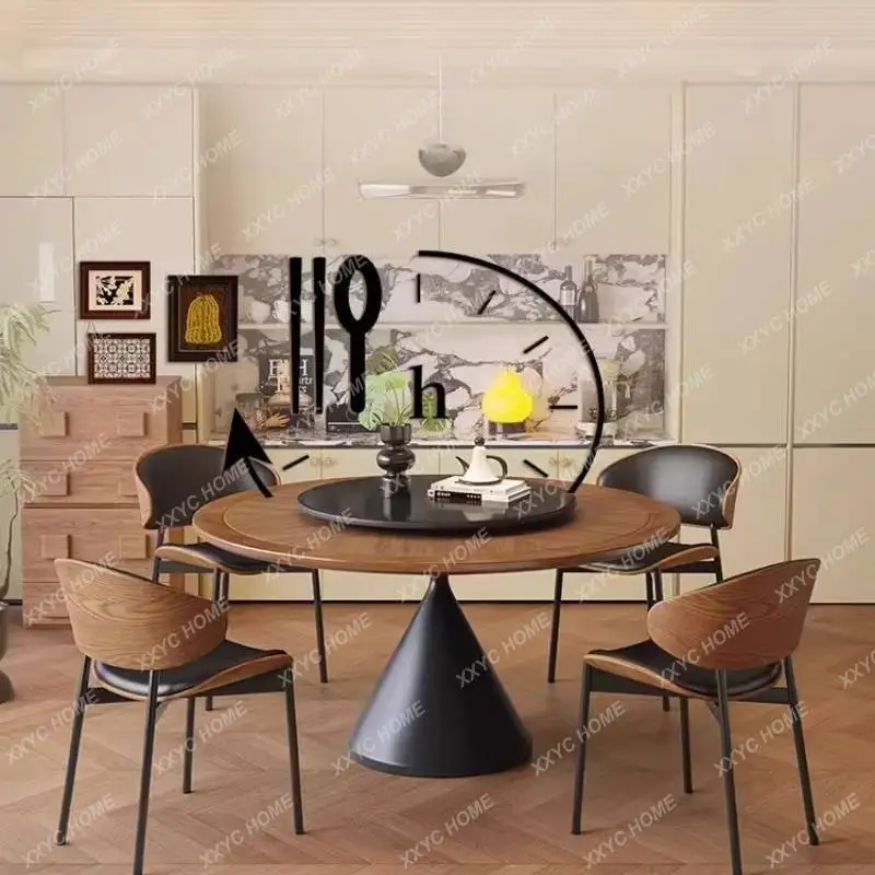 XX.Unique Minimalist Dining Tables Brown Legs Base Extending Modern Dining Tables Luxury Wood Nordic Mesa Comedor Furniture Home