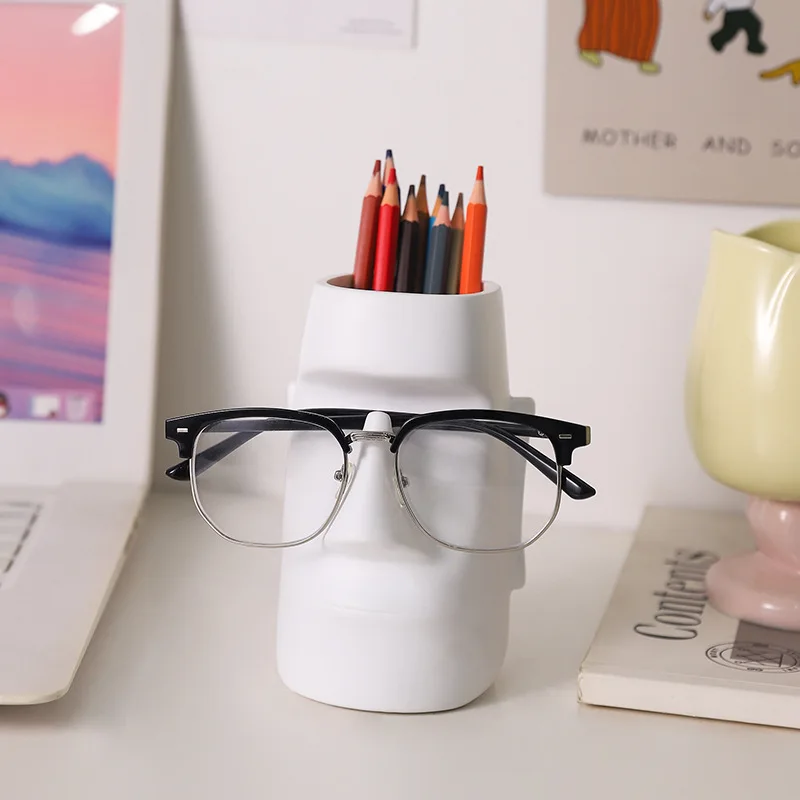 Stone Statue Figure Funny Eyeglass Holder Decorative Item Eyewear Store Eyewear Storage Plastic Pen Holder Decorative Item