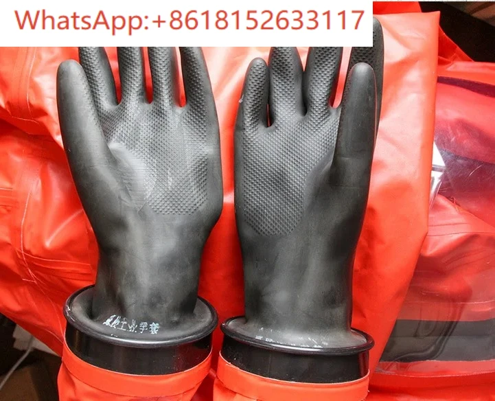 ملابس واقية كيميائية مغلقة بالكامل شديدة التحمل من قطعة واحدة مقاومة للأحماض والكيميائية الحيوية والقلويات #5