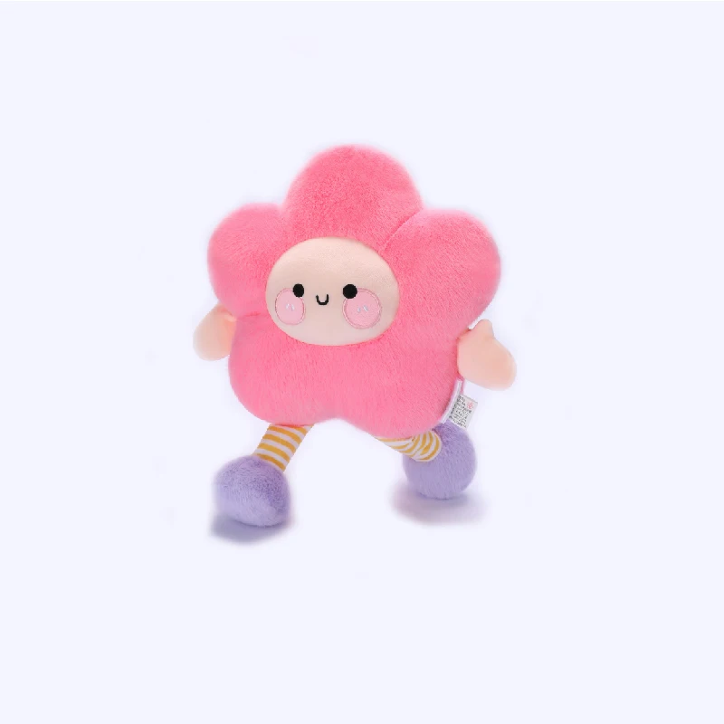 Cartoon Flower Plush Stuffed Toys Smiling Flower Pillow Sofa Seat Cushion Bay Window Decoration  Birthday Gifts