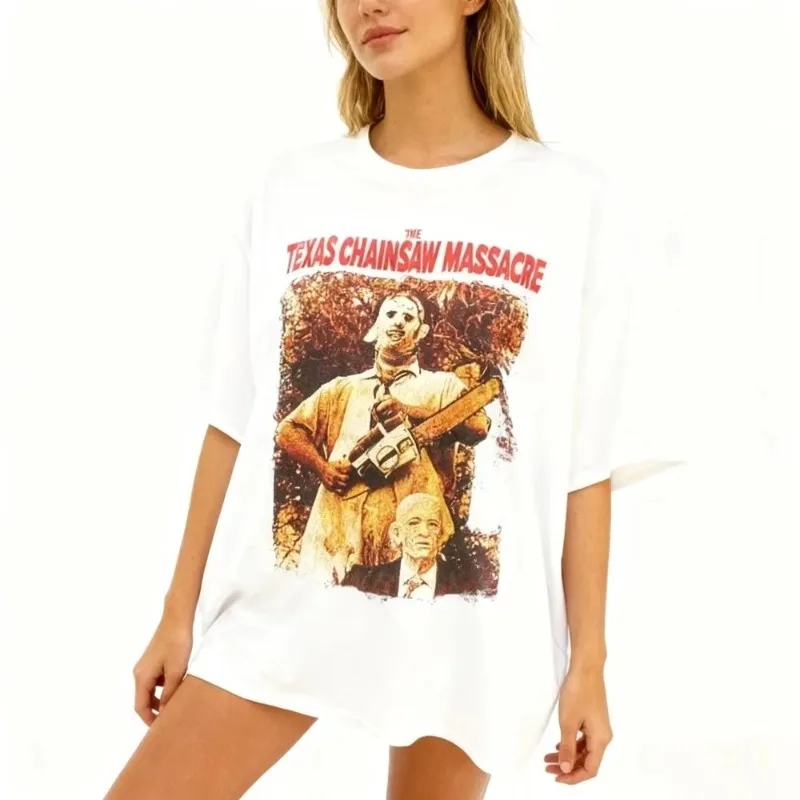 Texas Chainsaw Killer 70s Horror Halloween Fun Movie T-shirt Halloween Horror Shirt Horror Movie T-shirt Unisex