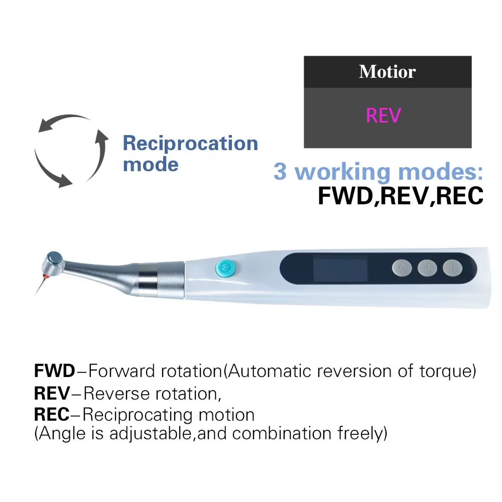 den tal Wireless Smart Root Canal Therapy NICEDEN 16:1 Standard Contra Angle with Lamp Endodontic Tool Instrument Endo Motor