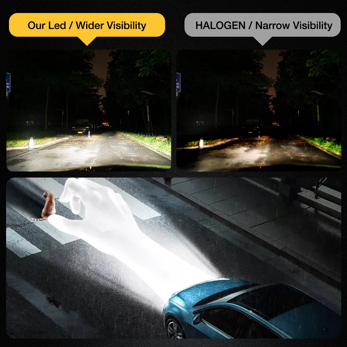 Katur 2Pcs 9006 HB4 LED Headlight Bulbs 16000lm Fanless LED Low Beam DC 12V Error Free Plug and Play For Mazda 2 DY 2003~2007