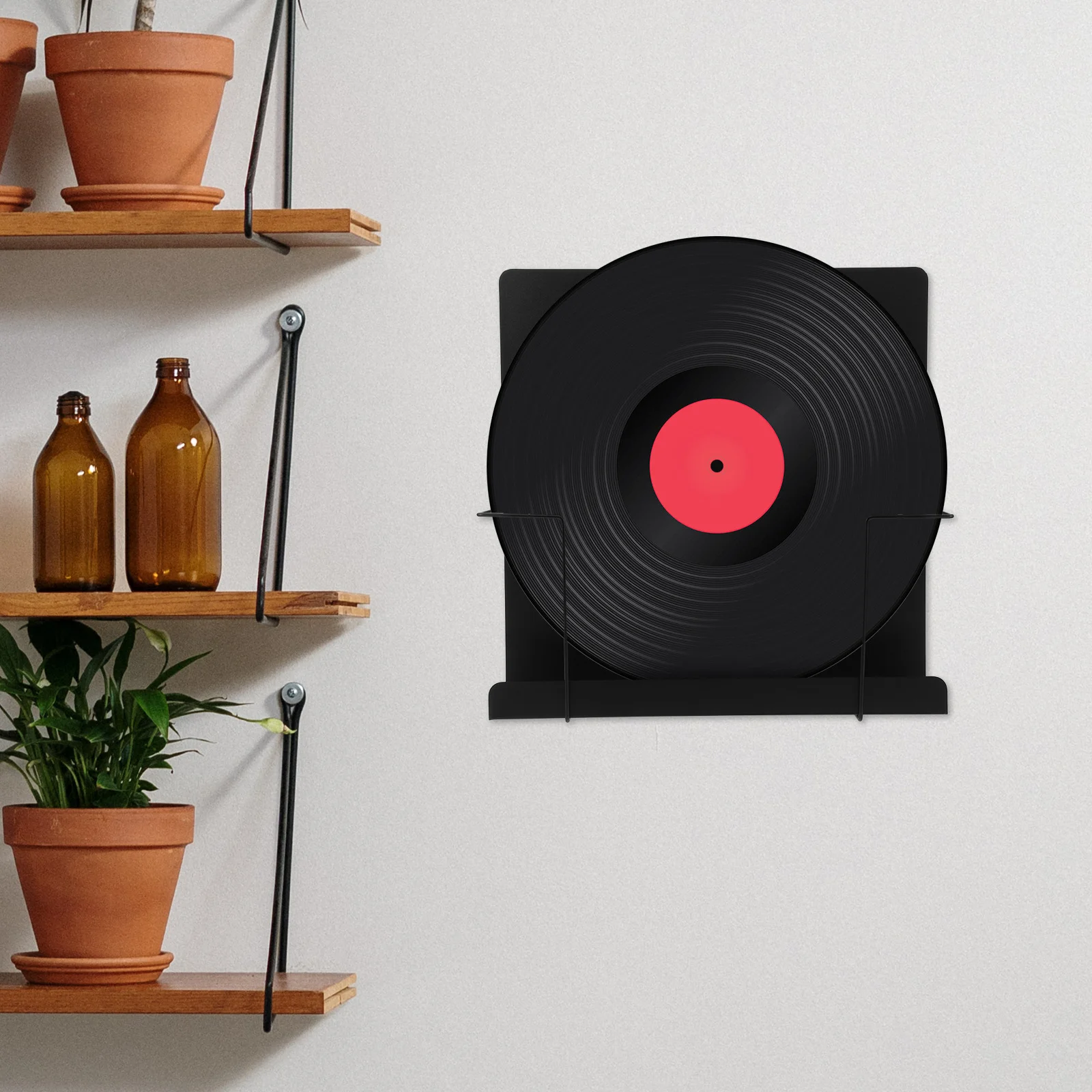 

Metal Storage Rack Wall Mounted Vinyl Record Shelf Cd Dvd Game Organizer For Bedroom Living Room Steel Display Stand