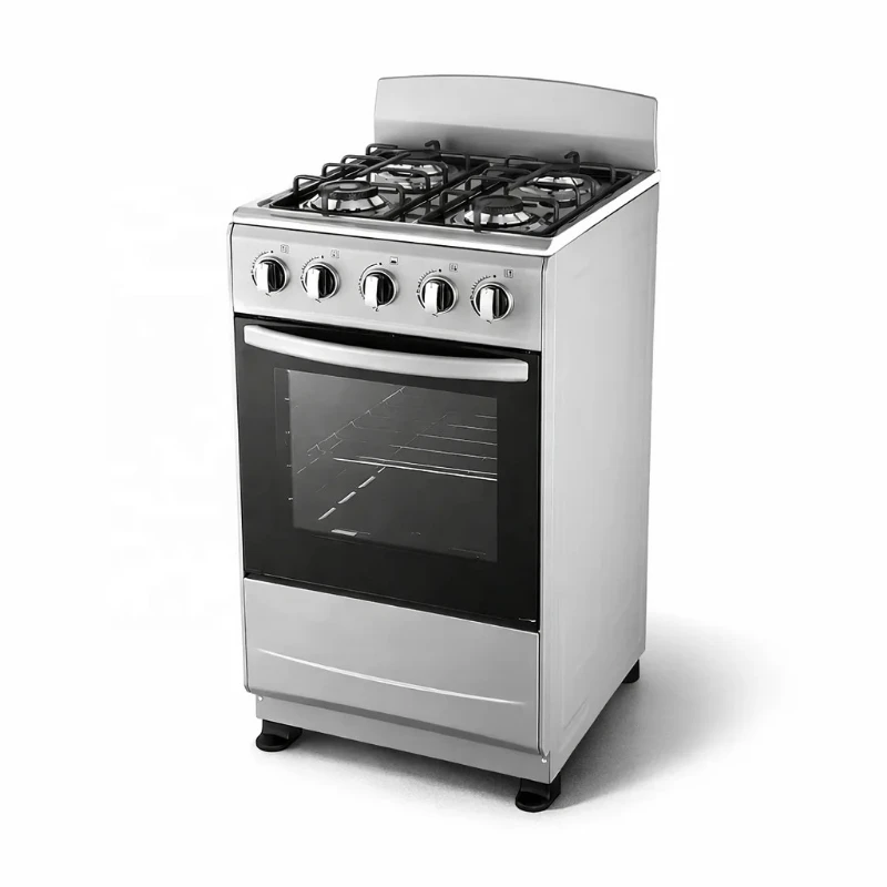 Compact freestanding design 20-inch electric stove with 4 sealed burners, electric stove with manual ignition and gas stove with