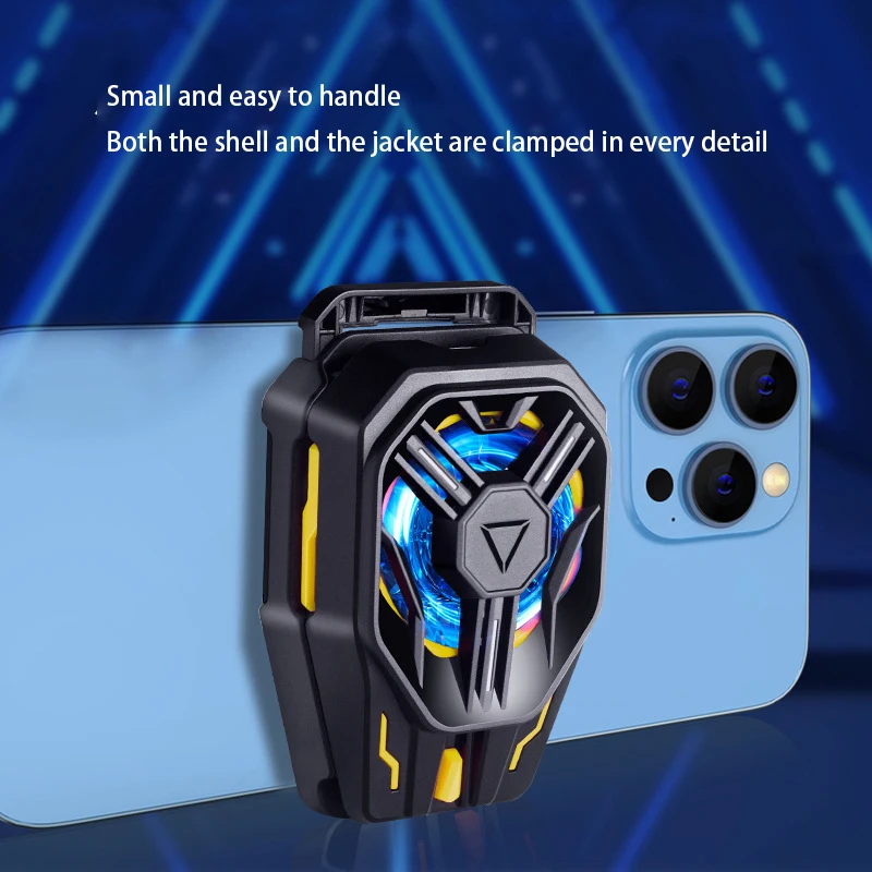 Mobile Phone Radiator Semiconductor Cooling Fan Phone Cooling Fan for Mobile Radiator for Wireless Cell Phone RGB Light Cooler