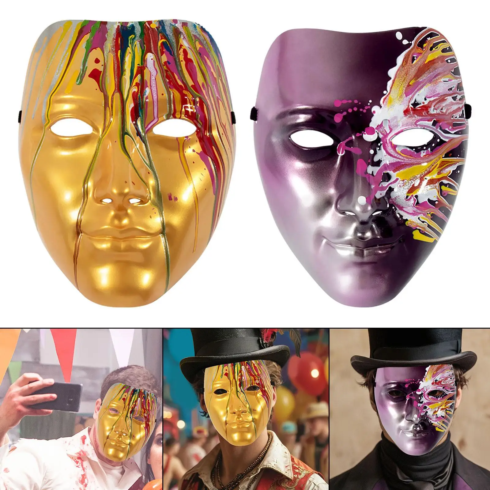 Männer Gesichtsmaske Cosplay Vielseitig Stilvoll Kostümzubehör Maske für