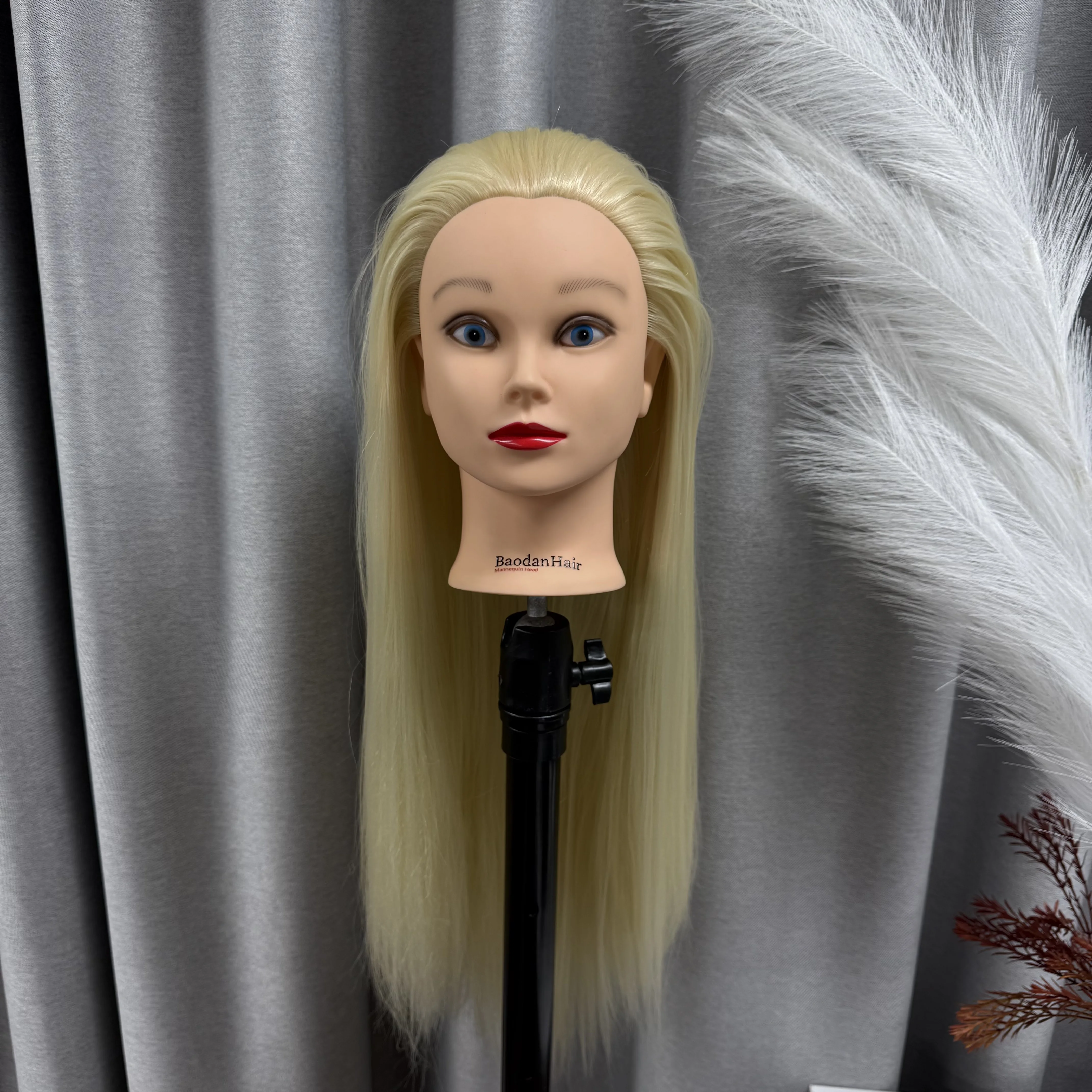 

Mannequin Head Training Head Manikin Cosmetology Doll Head for Hairdresser Practice Braiding Hair Styling