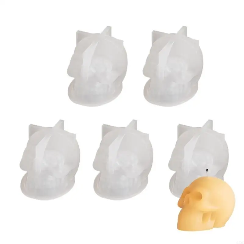 G7NC 3D Skull Nến Nến Sô cô Bánh Handmade Xà phòng thạch cao Gypsum Silicone