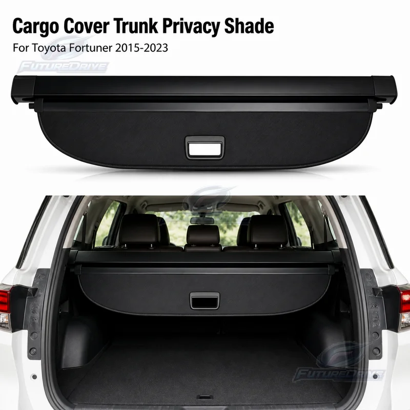 Cargo Cover Trunk Privacy Shade Rear Security Partition Anti-Theft Shield Organizer for Toyota Fortuner 2015-2023