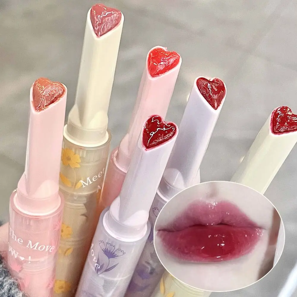 

Tint Long Lasting Makeup Tool Korean Cosmetics for Women Smooth Lip Gloss Flower Lipstick Jelly Mirror Lipstick Clear Lip Glaze