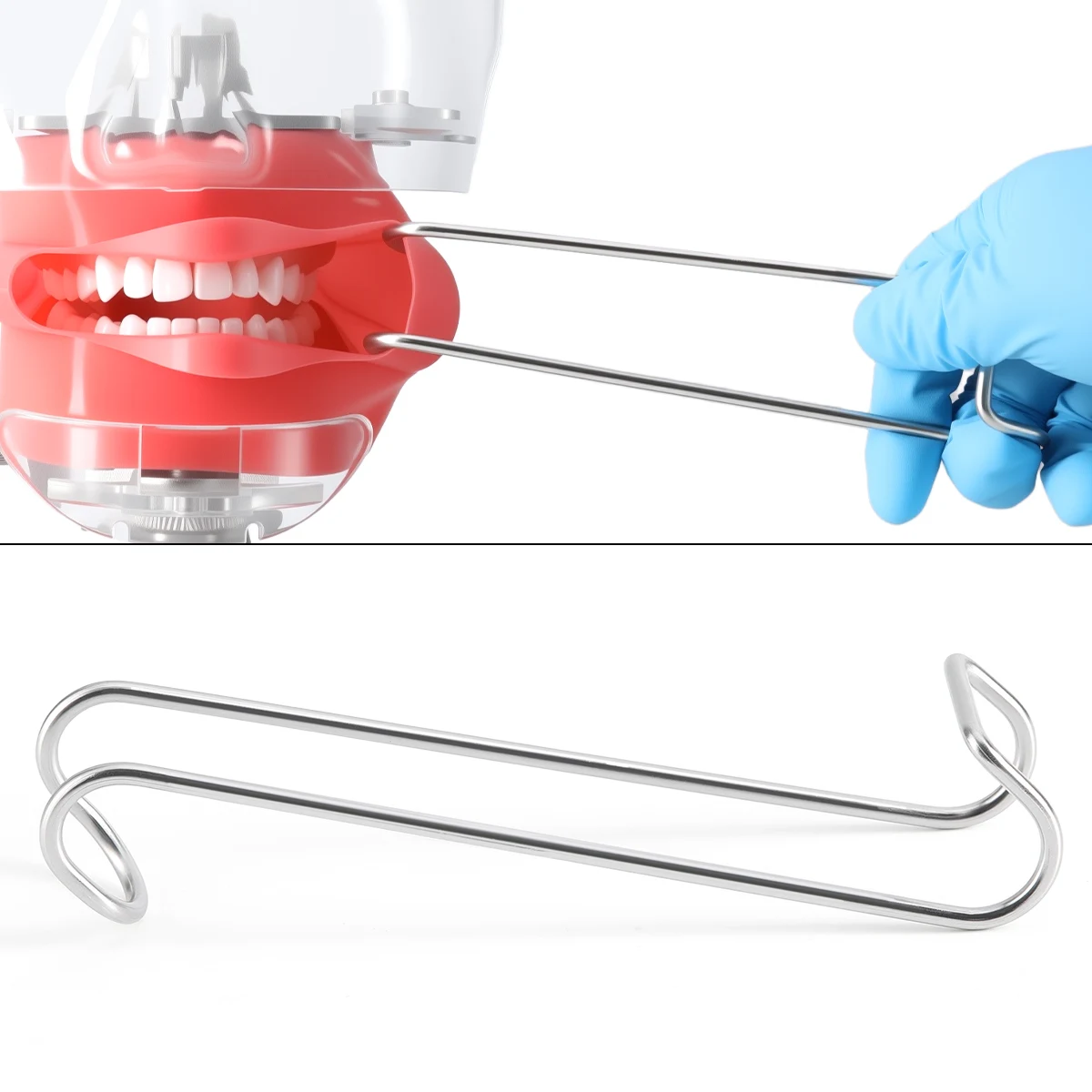 2PCS Set AZDENT Dental Lip Retractor Mund Erweitern Intraorale Wange Oberen Unteren Mund Öffner Edelstahl Zahnmedizin Werkzeug – Detail 3