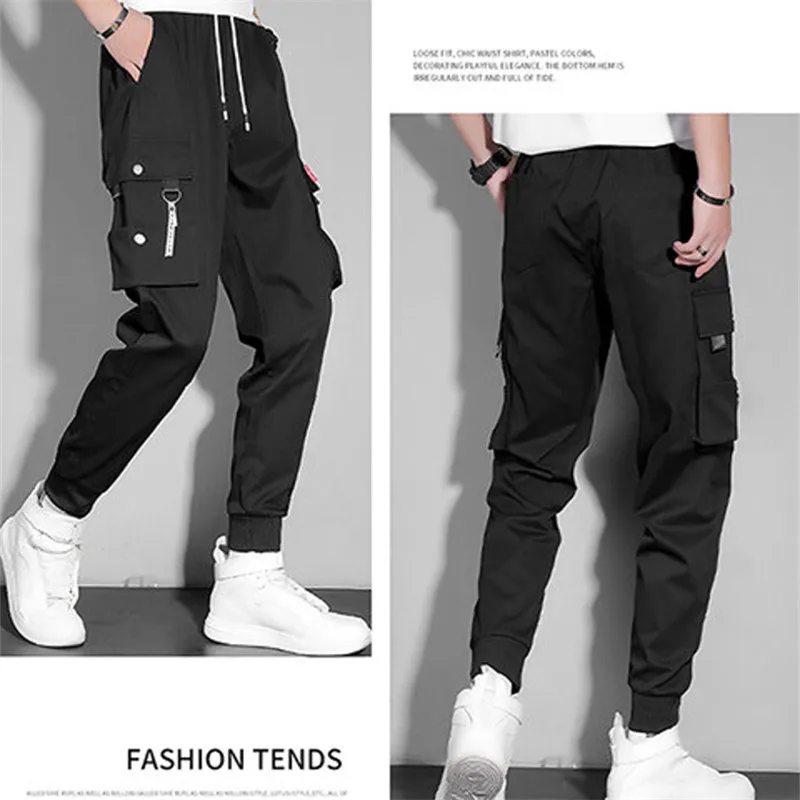 

Men Pants Thin Fashion Casual Jogger Pants 2023 Streetwear Cargo Pants Men's Multi-pockets Trousers Fitness Gyms Sweatpants Mens
